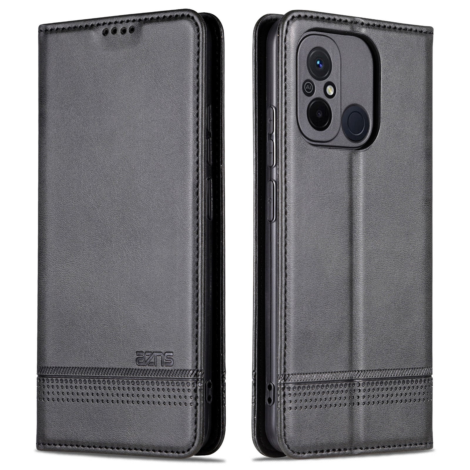 AZNS For Xiaomi Poco C55 4G / Redmi 11A 4G / Redmi 12C 4G Leather Phone Case Wallet Stand Smartphone Cover