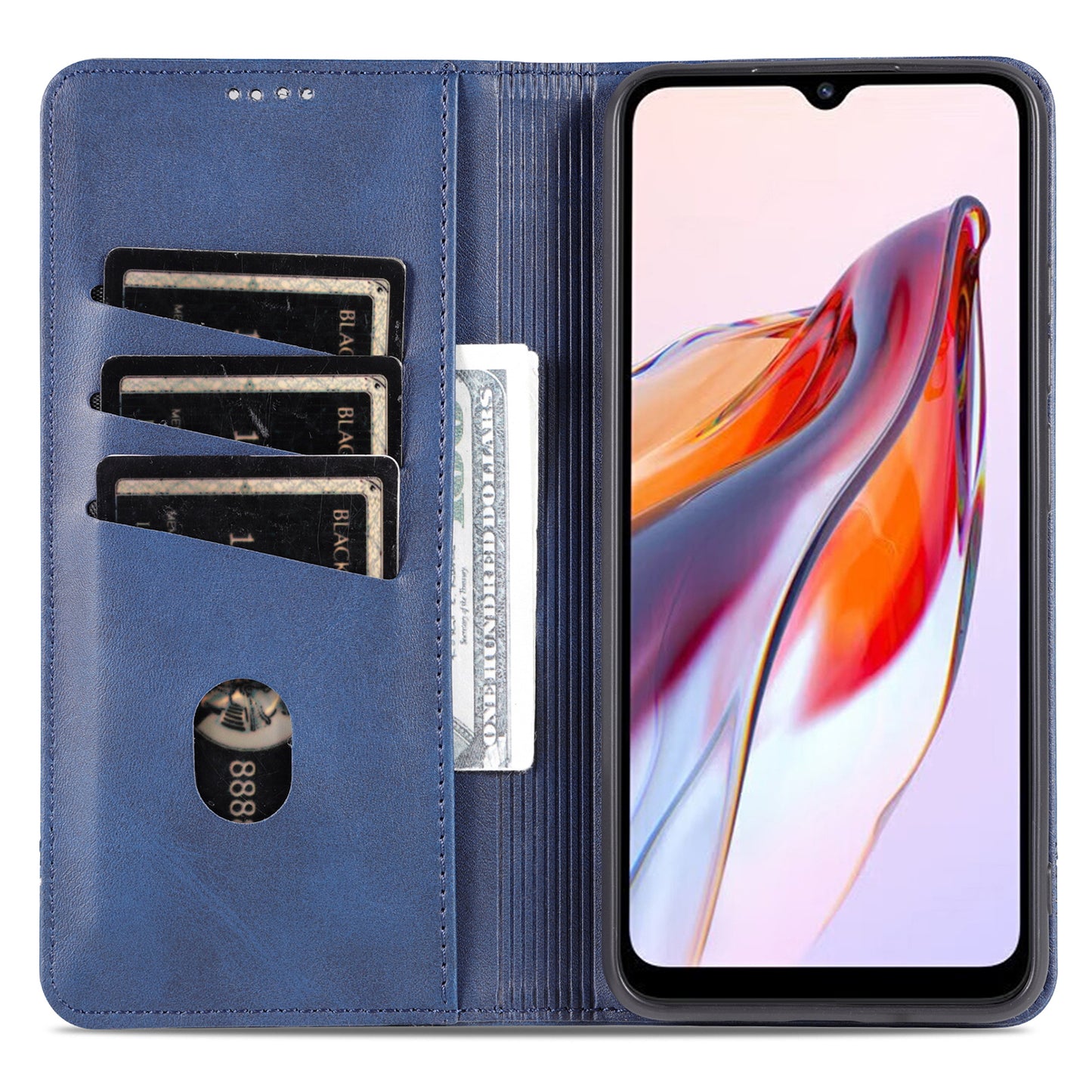 AZNS For Xiaomi Poco C55 4G / Redmi 11A 4G / Redmi 12C 4G Leather Phone Case Wallet Stand Smartphone Cover