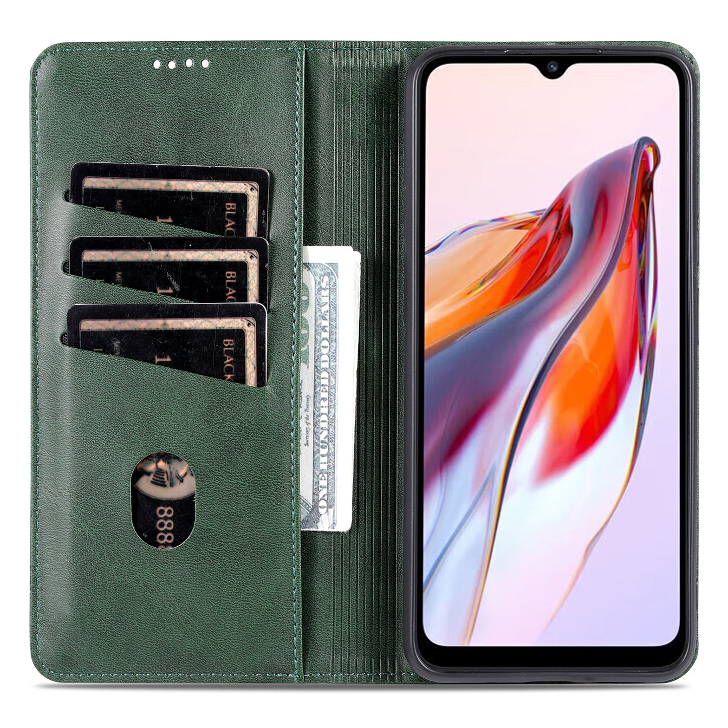 AZNS For Xiaomi Poco C55 4G / Redmi 11A 4G / Redmi 12C 4G Leather Phone Case Wallet Stand Smartphone Cover