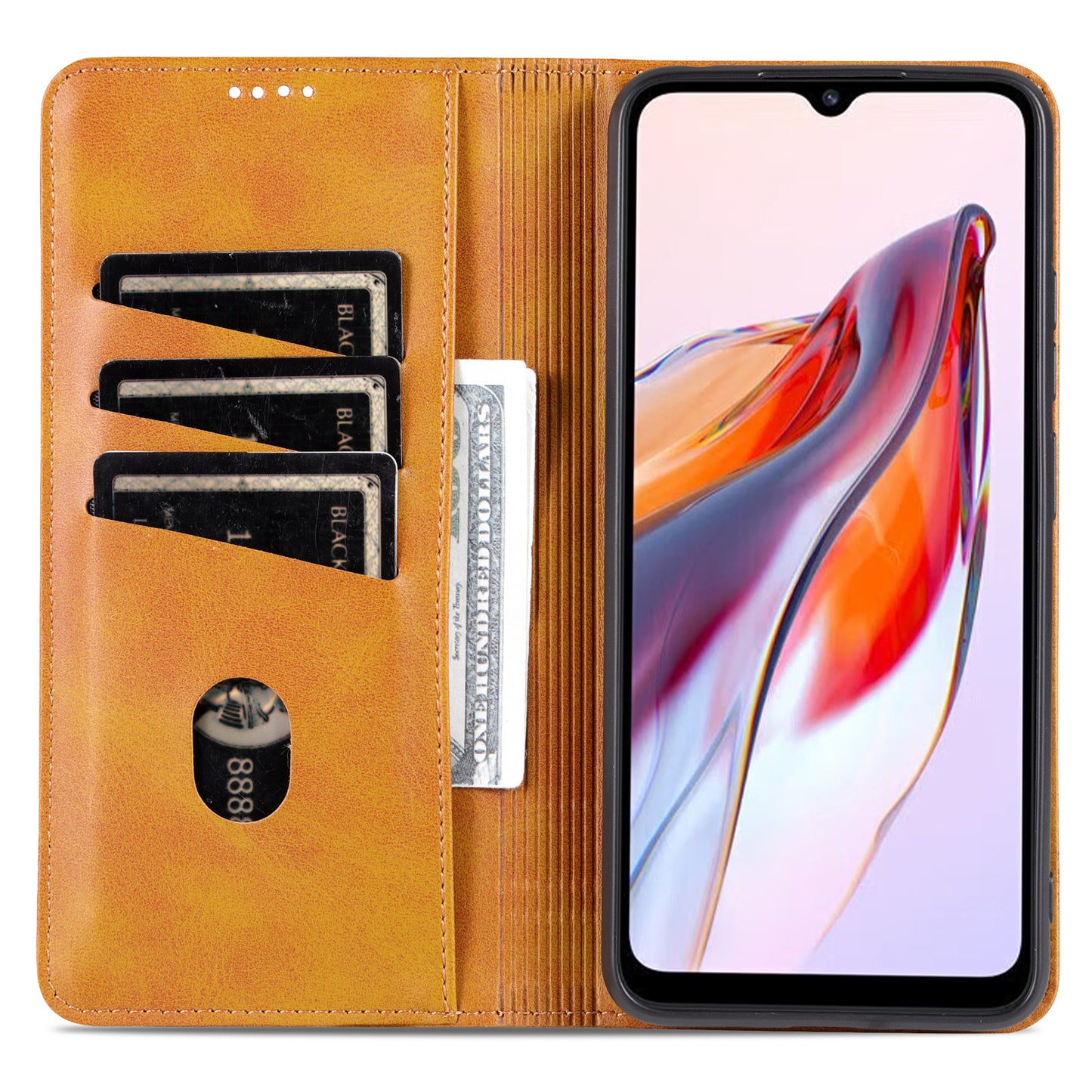 AZNS For Xiaomi Poco C55 4G / Redmi 11A 4G / Redmi 12C 4G Leather Phone Case Wallet Stand Smartphone Cover