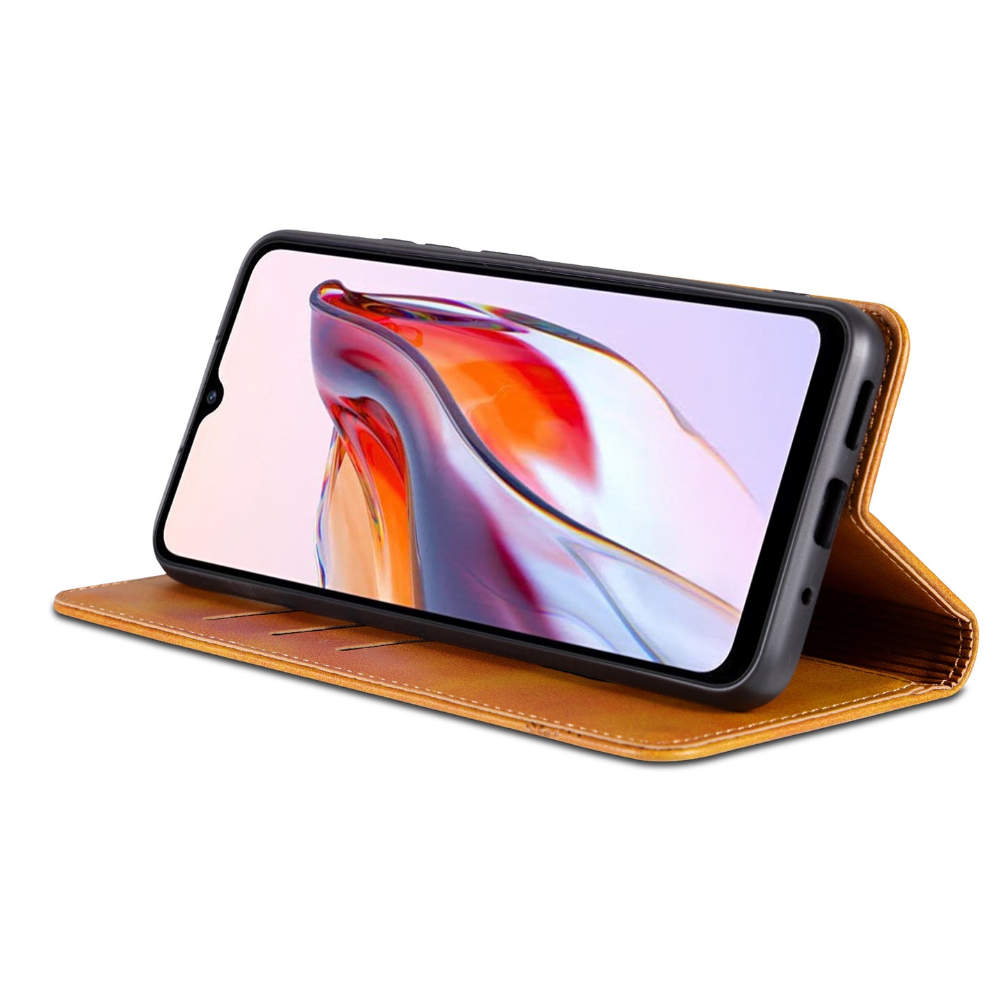 AZNS For Xiaomi Poco C55 4G / Redmi 11A 4G / Redmi 12C 4G Leather Phone Case Wallet Stand Smartphone Cover