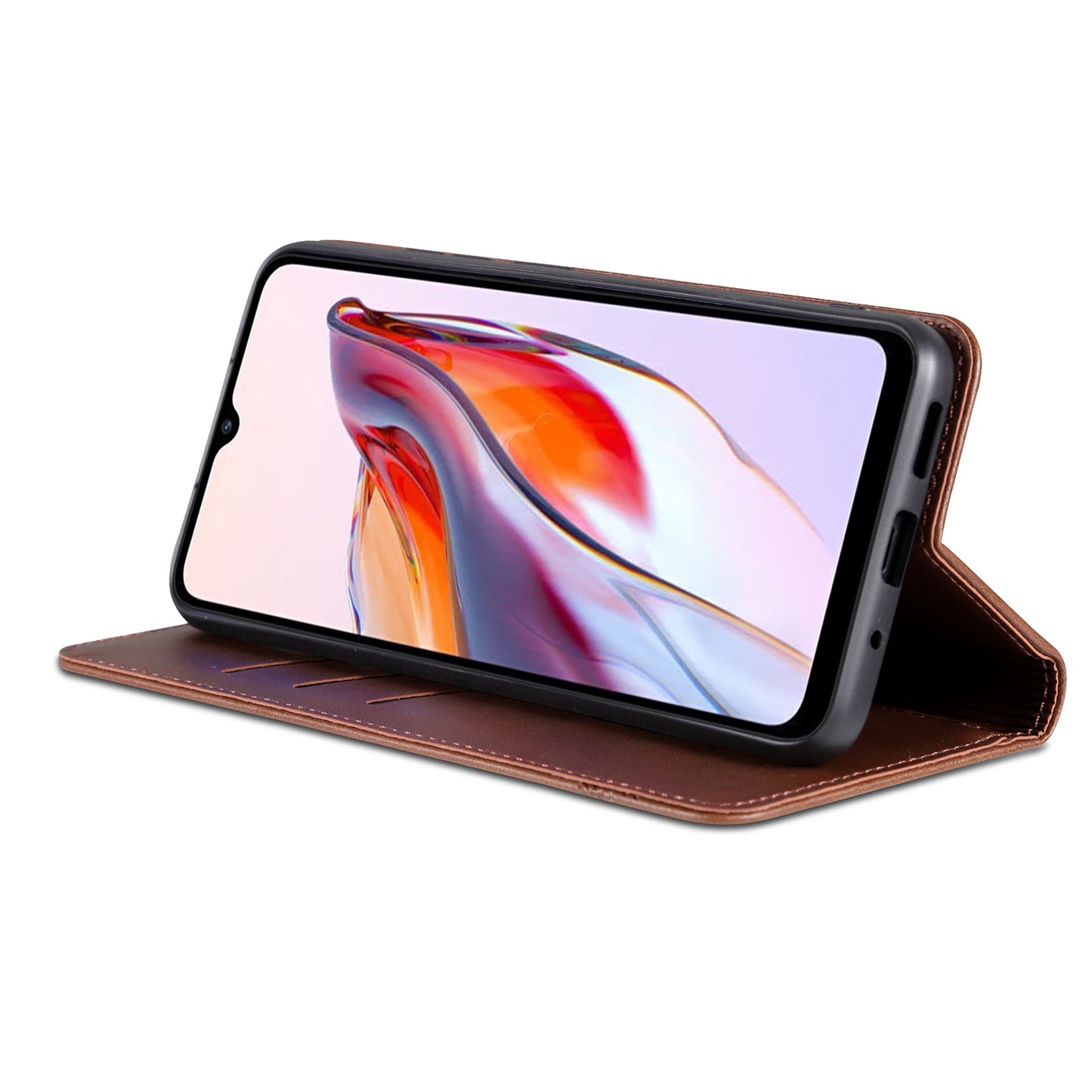 AZNS For Xiaomi Poco C55 4G / Redmi 11A 4G / Redmi 12C 4G Leather Phone Case Wallet Stand Smartphone Cover