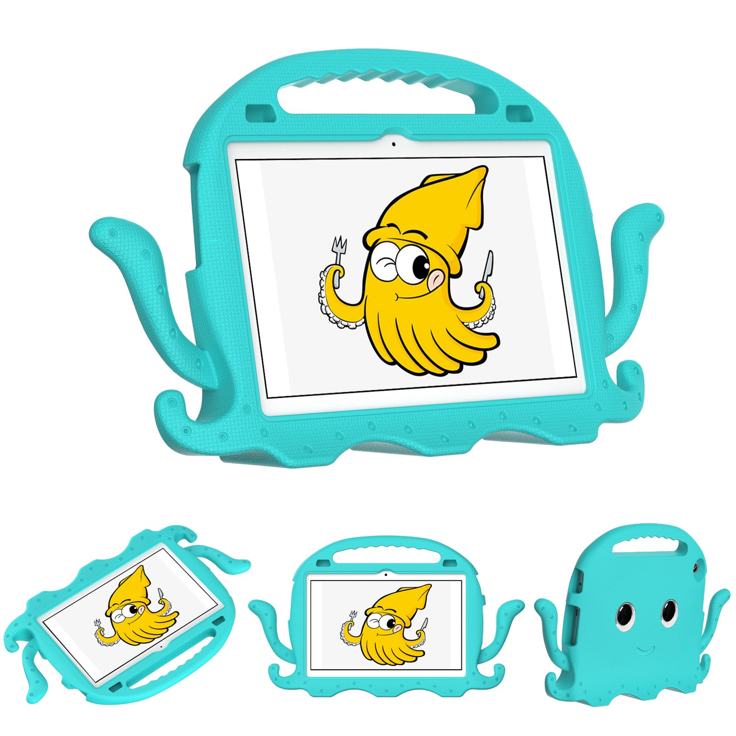 For Lenovo Tab M10 (Gen 3) Tablet EVA Case Cartoon Octopus Hand Grip Tablet Cover with Shoulder Strap