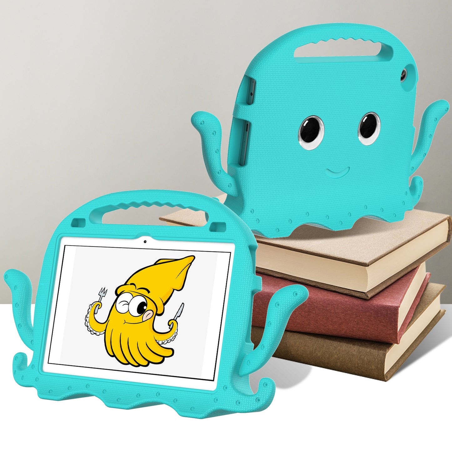 For Lenovo Tab M10 (Gen 3) Tablet EVA Case Cartoon Octopus Hand Grip Tablet Cover with Shoulder Strap