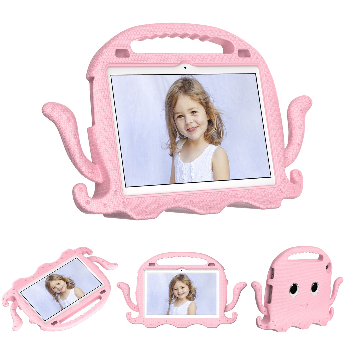 For Lenovo Tab M10 (Gen 3) Tablet EVA Case Cartoon Octopus Hand Grip Tablet Cover with Shoulder Strap