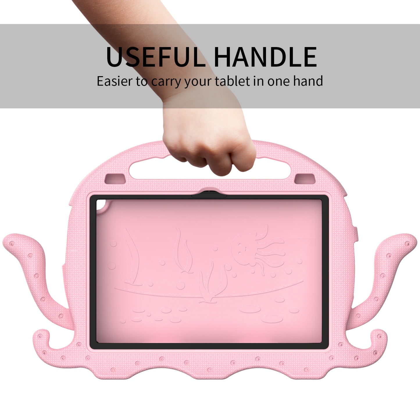 For Lenovo Tab M10 (Gen 3) Tablet EVA Case Cartoon Octopus Hand Grip Tablet Cover with Shoulder Strap