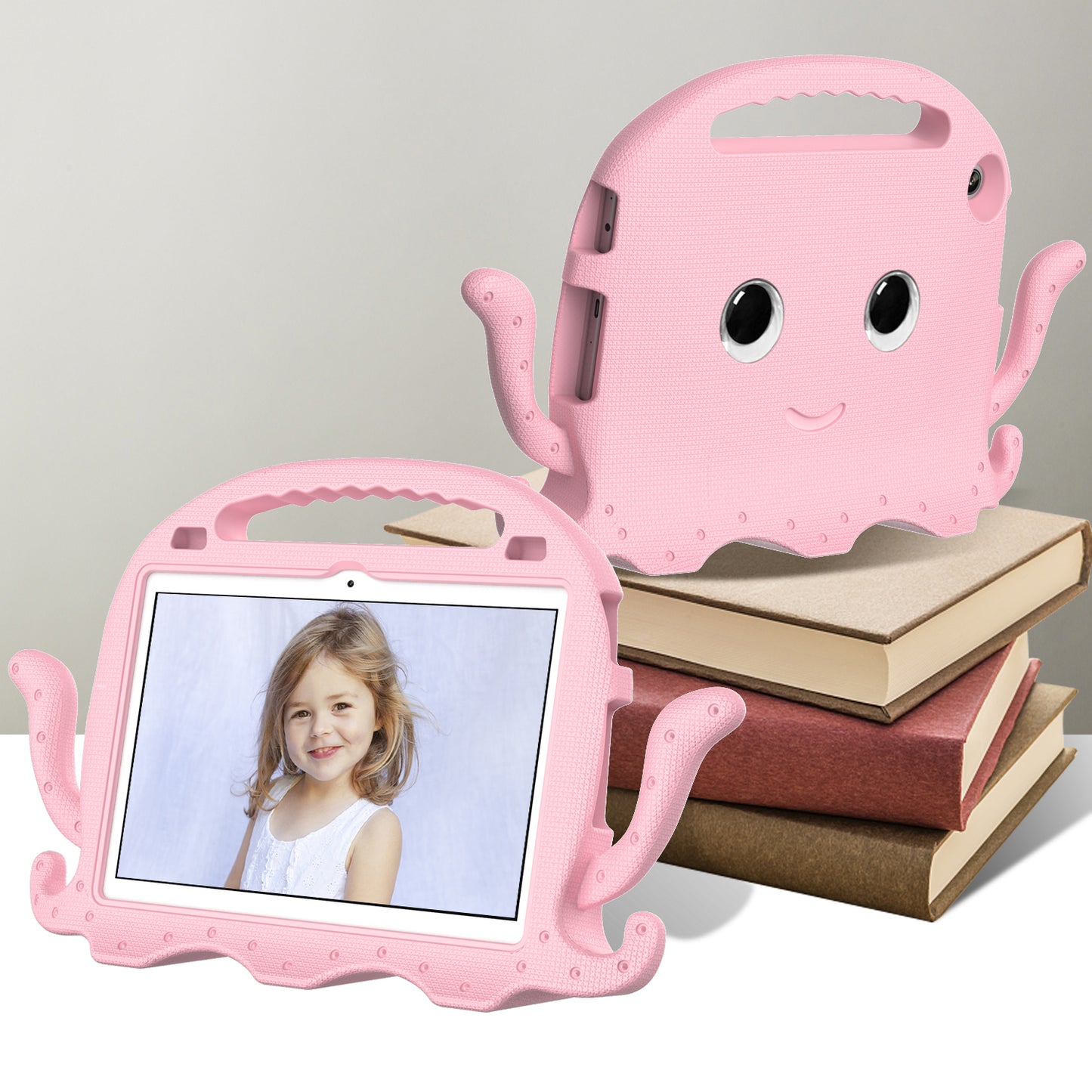 For Lenovo Tab M10 (Gen 3) Tablet EVA Case Cartoon Octopus Hand Grip Tablet Cover with Shoulder Strap