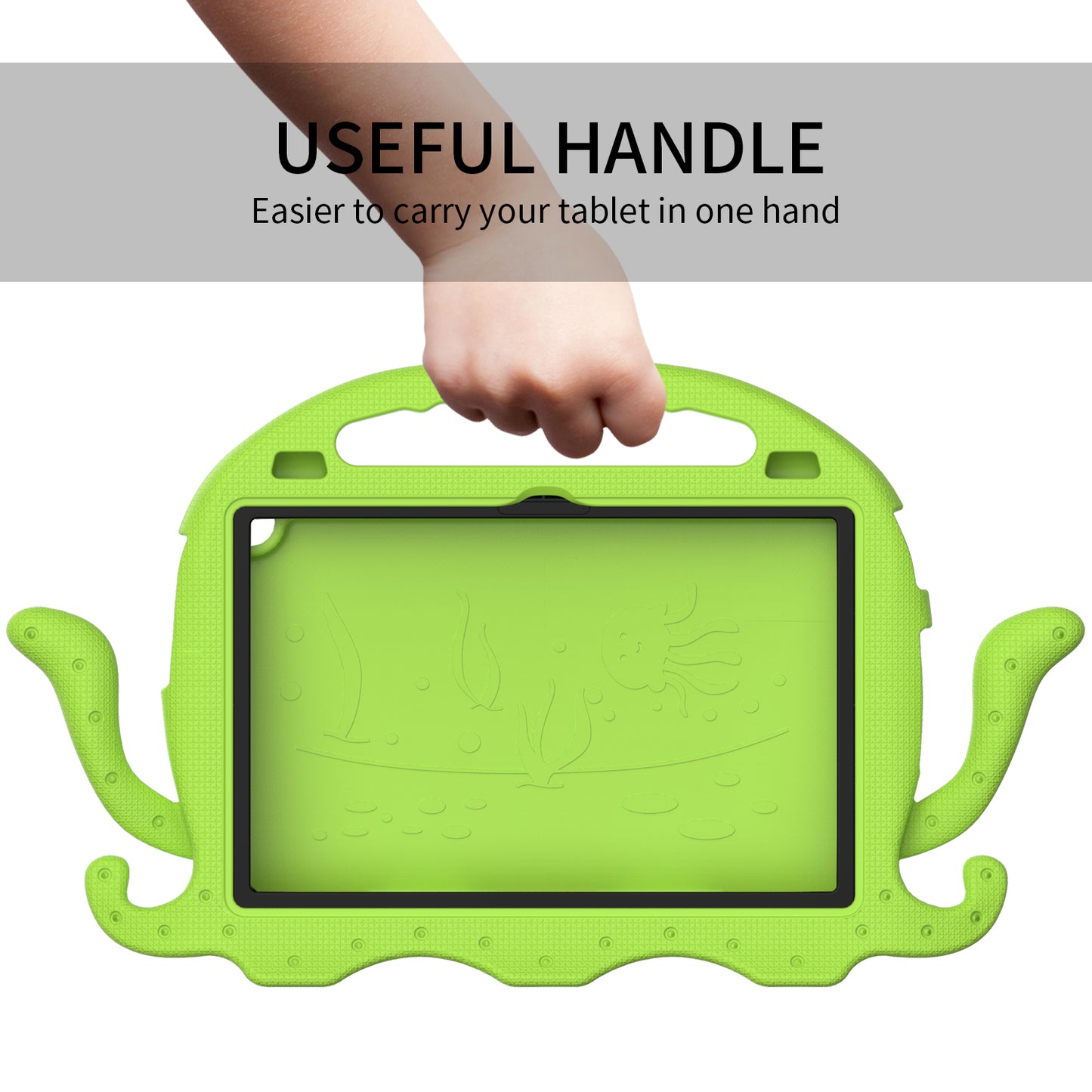 For Lenovo Tab M10 (Gen 3) Tablet EVA Case Cartoon Octopus Hand Grip Tablet Cover with Shoulder Strap