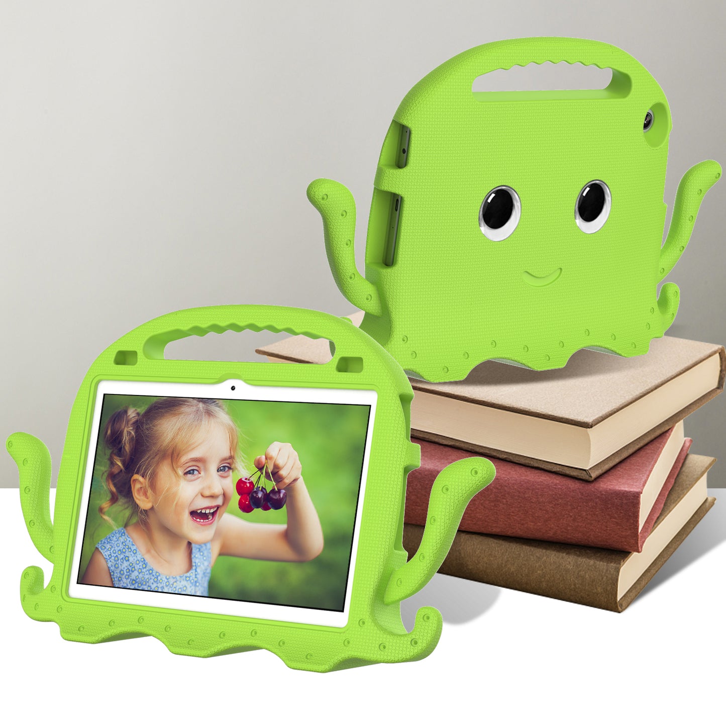 For Lenovo Tab M10 (Gen 3) Tablet EVA Case Cartoon Octopus Hand Grip Tablet Cover with Shoulder Strap