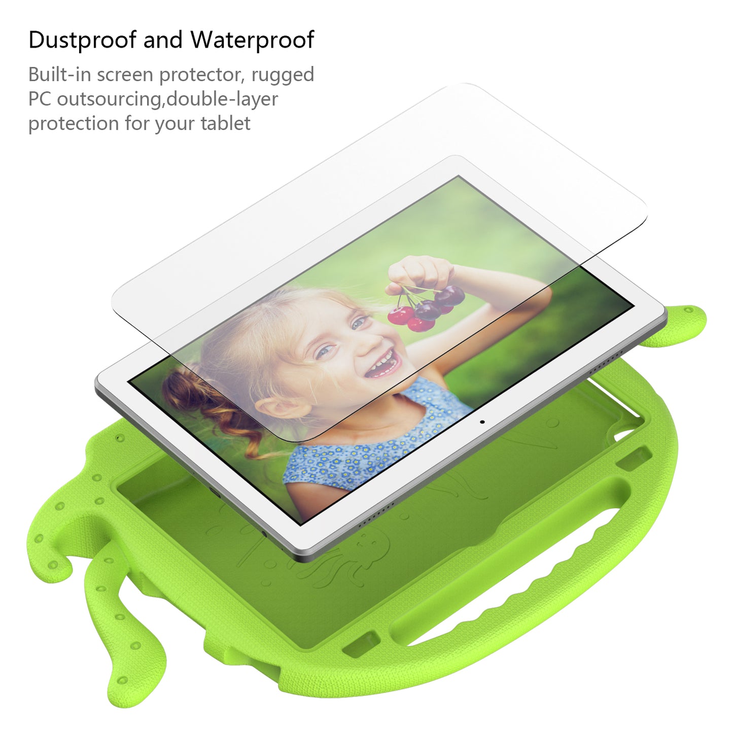 For Lenovo Tab M10 (Gen 3) Tablet EVA Case Cartoon Octopus Hand Grip Tablet Cover with Shoulder Strap
