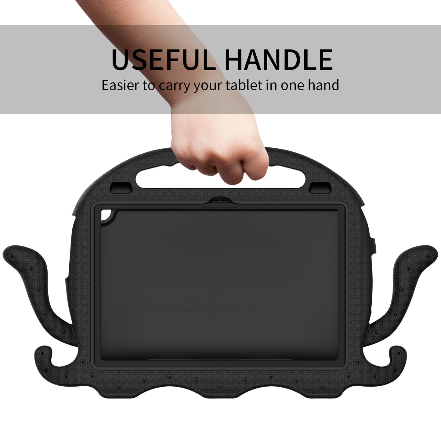 For Lenovo Tab M10 (Gen 3) Tablet EVA Case Cartoon Octopus Hand Grip Tablet Cover with Shoulder Strap