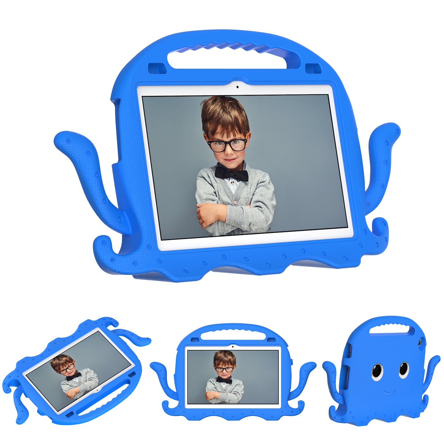 For Lenovo Tab M10 (Gen 3) Tablet EVA Case Cartoon Octopus Hand Grip Tablet Cover with Shoulder Strap