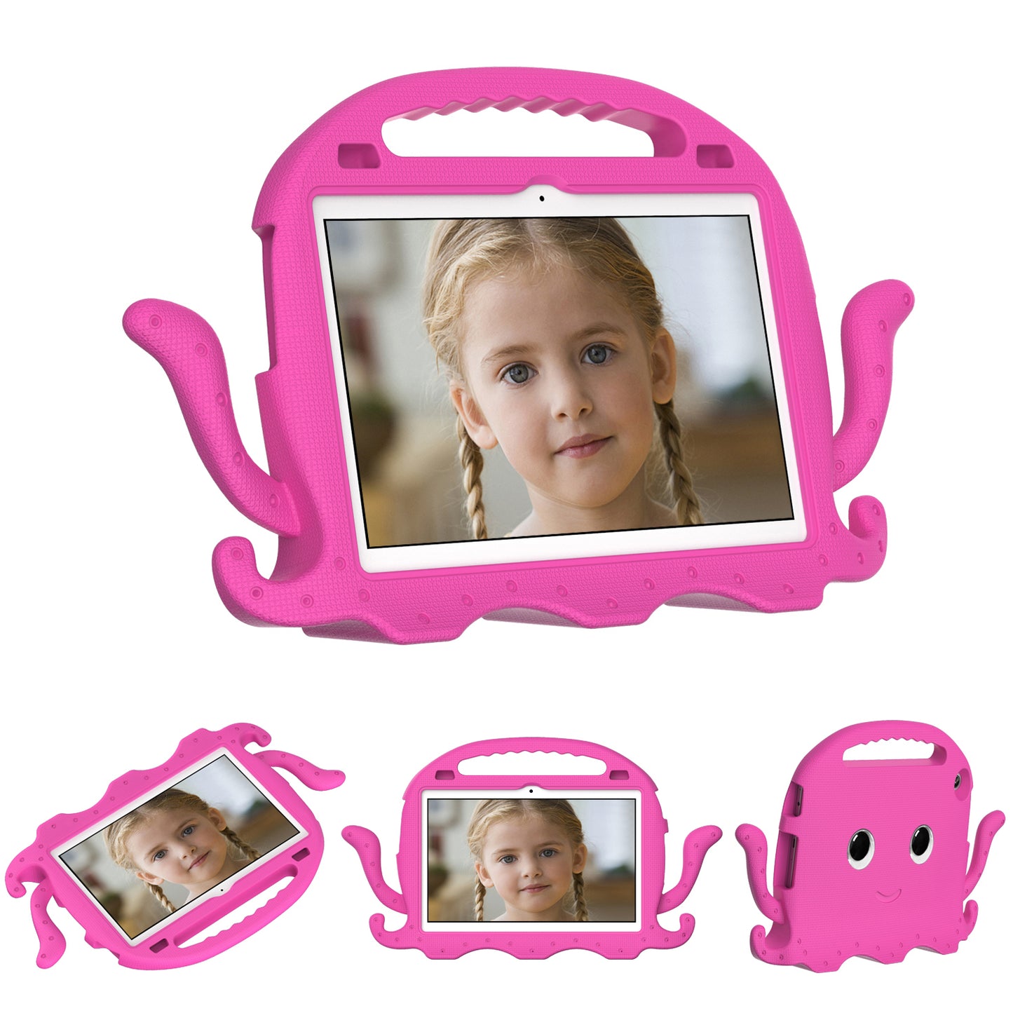 For Lenovo Tab M10 (Gen 3) Tablet EVA Case Cartoon Octopus Hand Grip Tablet Cover with Shoulder Strap