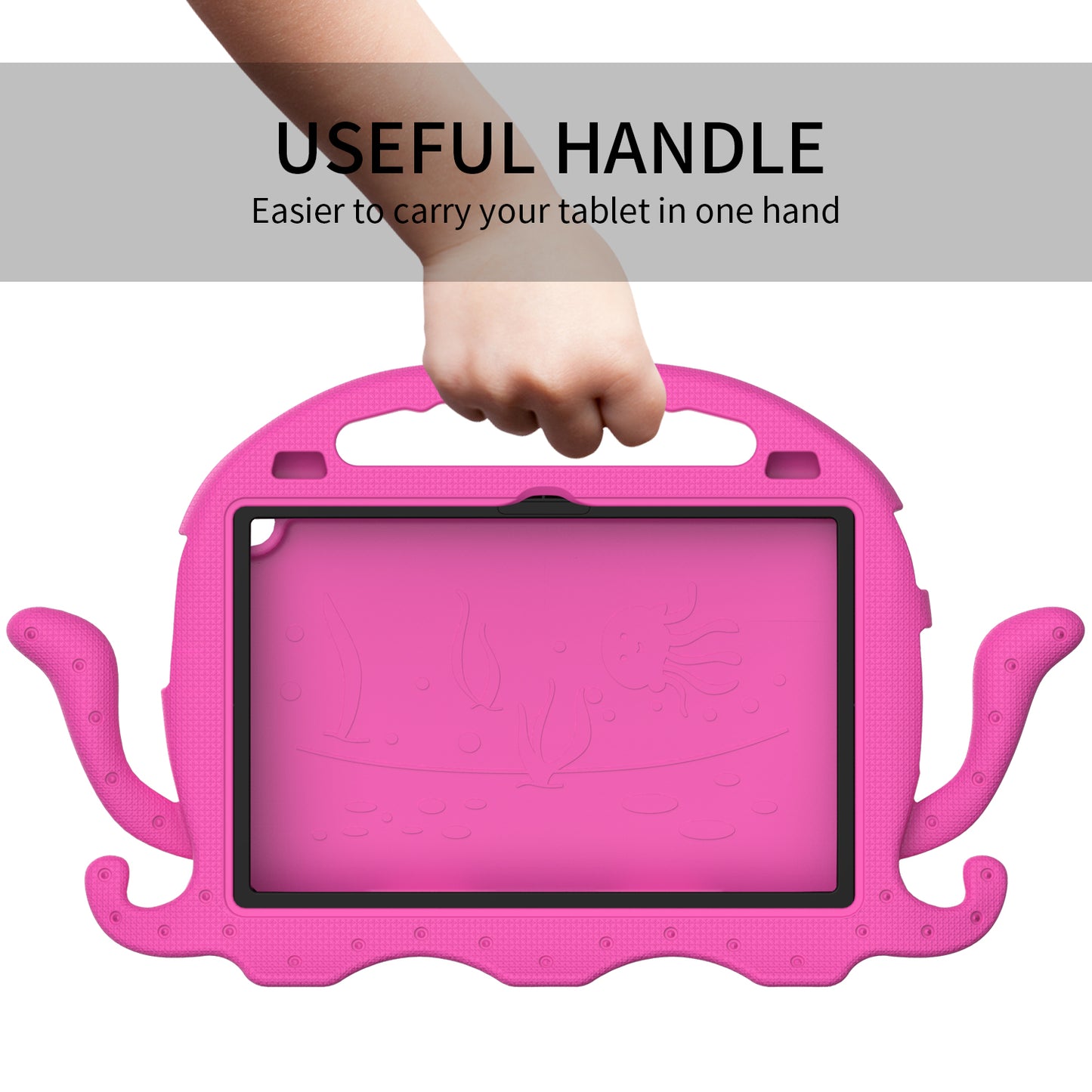 For Lenovo Tab M10 (Gen 3) Tablet EVA Case Cartoon Octopus Hand Grip Tablet Cover with Shoulder Strap