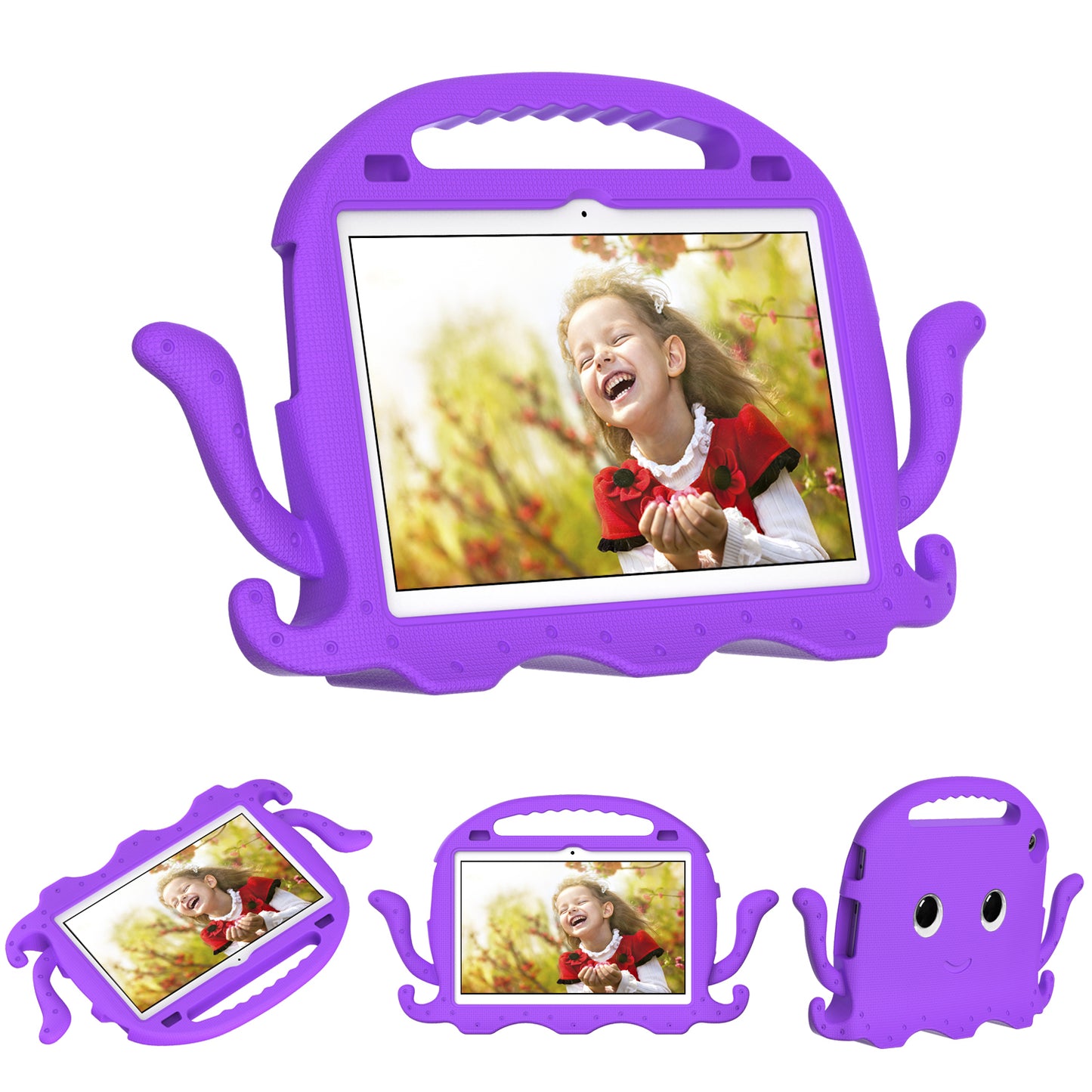 For Lenovo Tab M10 (Gen 3) Tablet EVA Case Cartoon Octopus Hand Grip Tablet Cover with Shoulder Strap