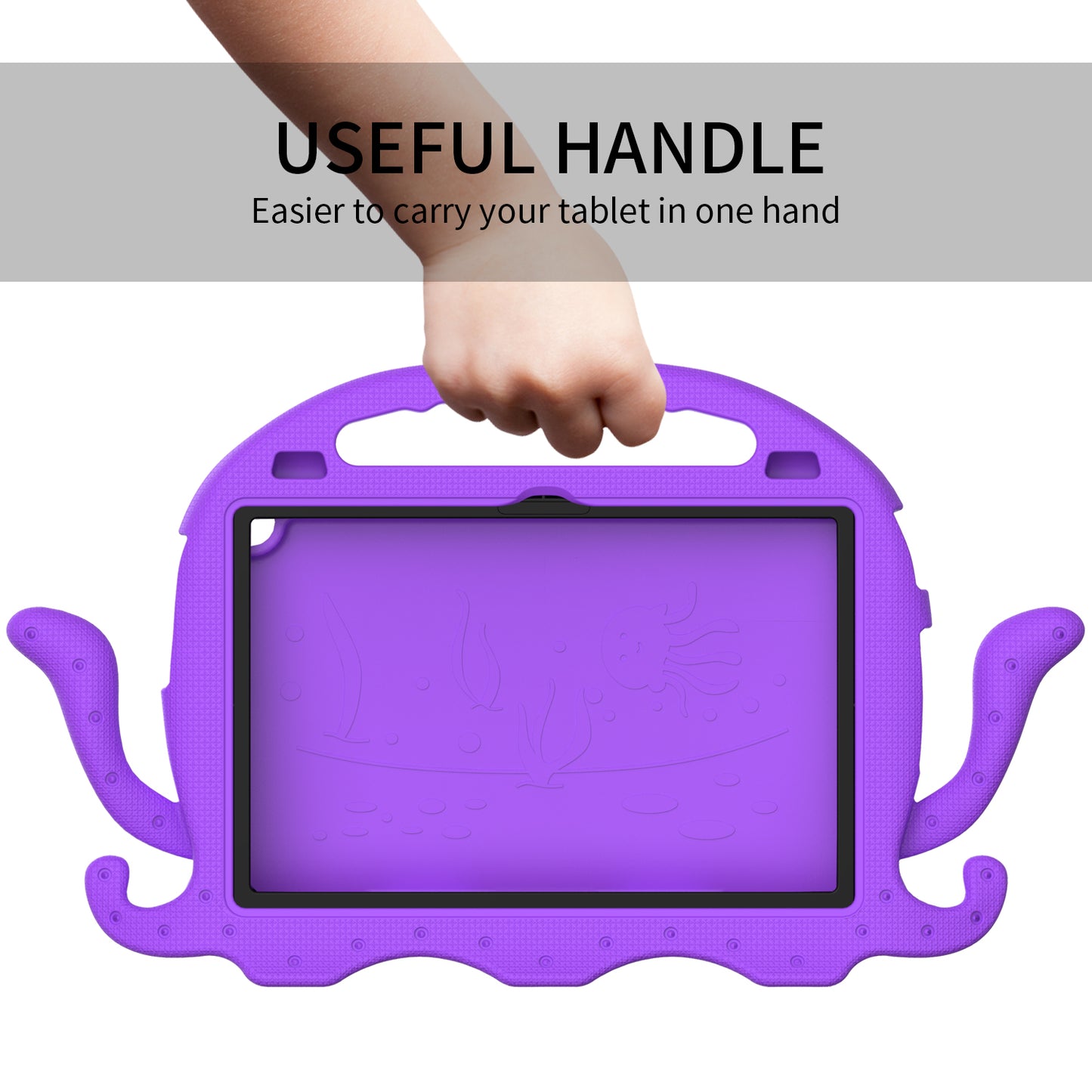 For Lenovo Tab M10 (Gen 3) Tablet EVA Case Cartoon Octopus Hand Grip Tablet Cover with Shoulder Strap