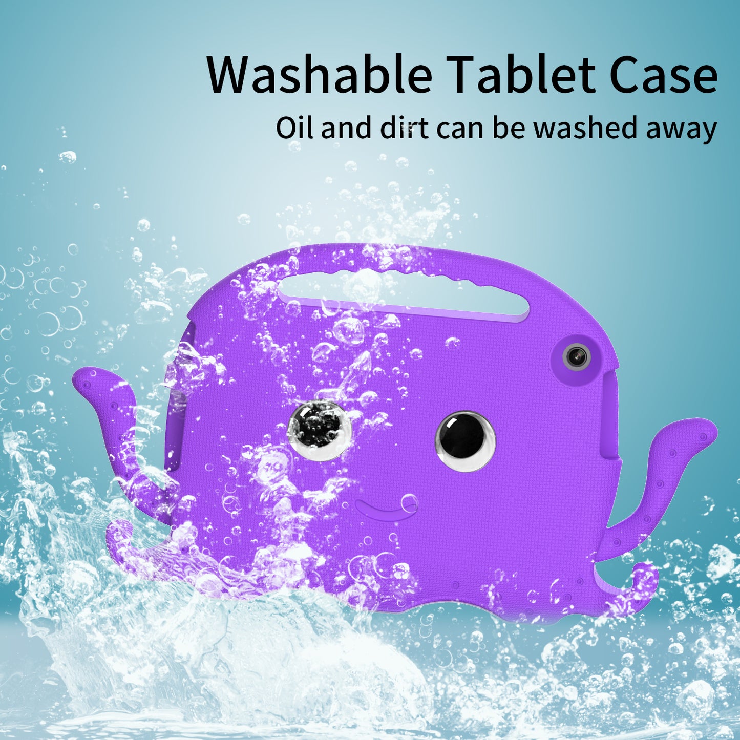 For Lenovo Tab M10 (Gen 3) Tablet EVA Case Cartoon Octopus Hand Grip Tablet Cover with Shoulder Strap