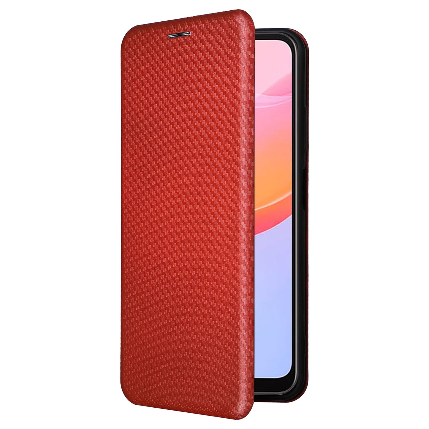 For Blackview A85 Carbon Fiber Texture Phone Case Leather Flip Stand Cover with Card Holder, Kickstand