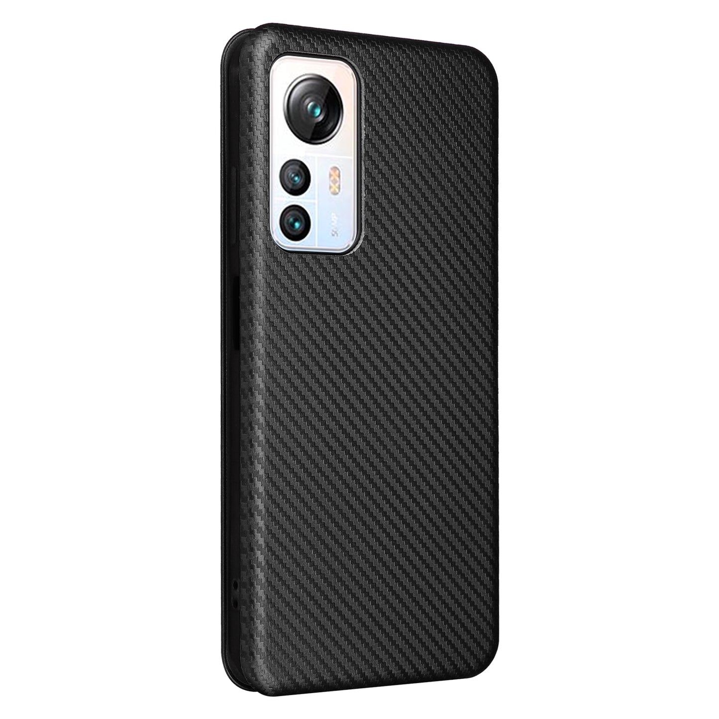 For Blackview A85 Carbon Fiber Texture Phone Case Leather Flip Stand Cover with Card Holder, Kickstand