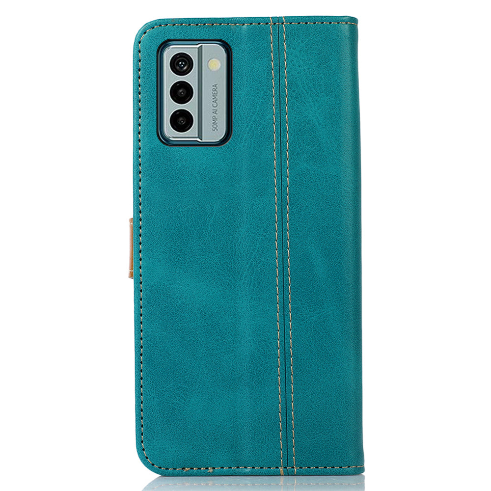 For Nokia G22 Anti-Scratch Phone Wallet Case Calf Texture Stand Leather Cell Phone Cover