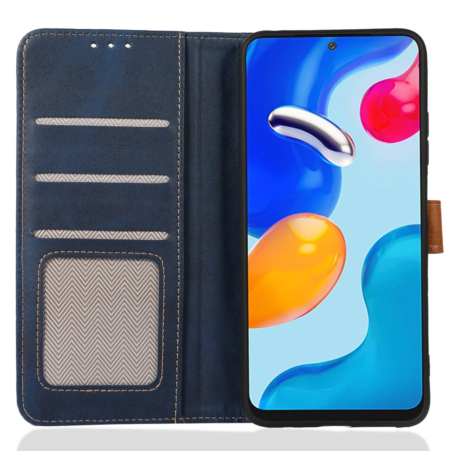 For Nokia G22 Anti-Scratch Phone Wallet Case Calf Texture Stand Leather Cell Phone Cover