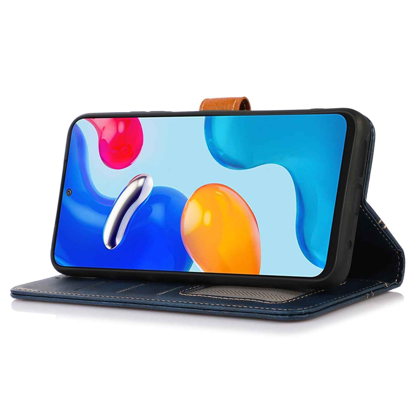 For Nokia G22 Anti-Scratch Phone Wallet Case Calf Texture Stand Leather Cell Phone Cover