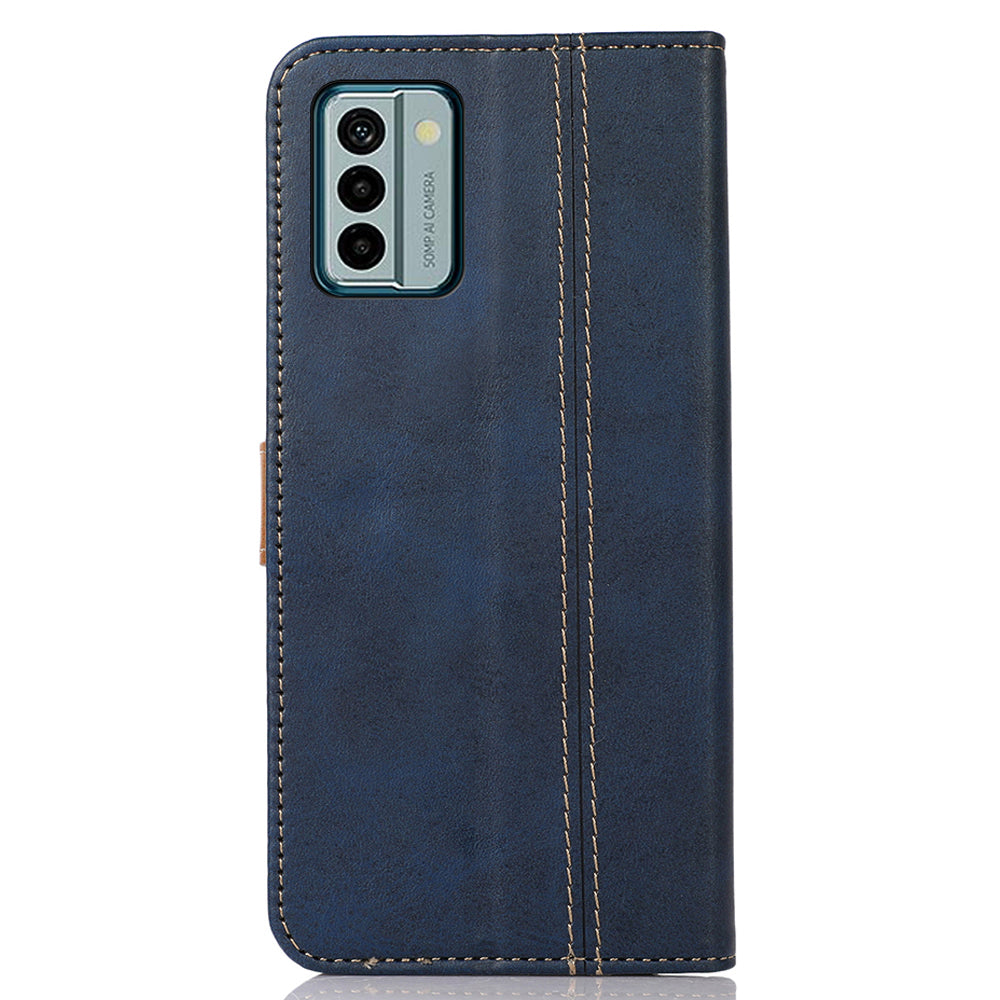 For Nokia G22 Anti-Scratch Phone Wallet Case Calf Texture Stand Leather Cell Phone Cover