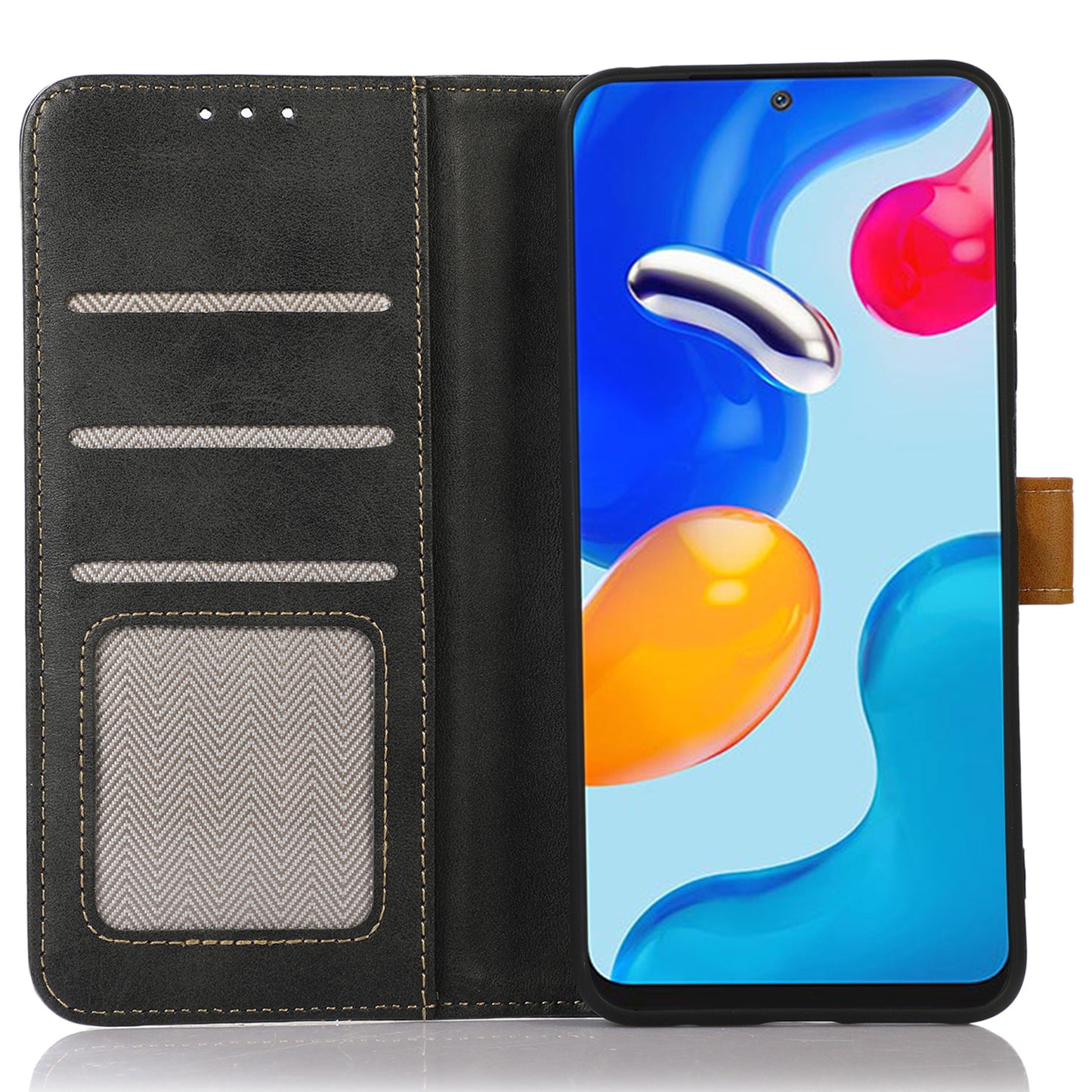 For Nokia G22 Anti-Scratch Phone Wallet Case Calf Texture Stand Leather Cell Phone Cover