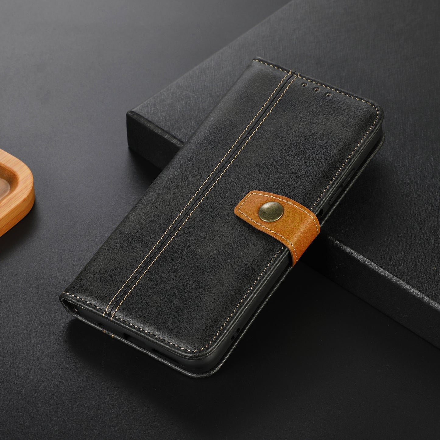 For Nokia G22 Anti-Scratch Phone Wallet Case Calf Texture Stand Leather Cell Phone Cover