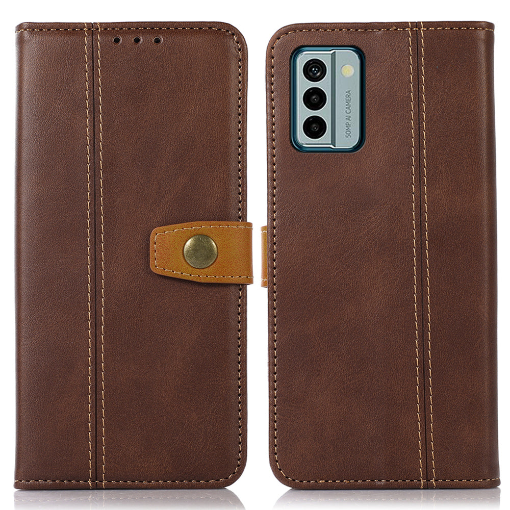 For Nokia G22 Anti-Scratch Phone Wallet Case Calf Texture Stand Leather Cell Phone Cover