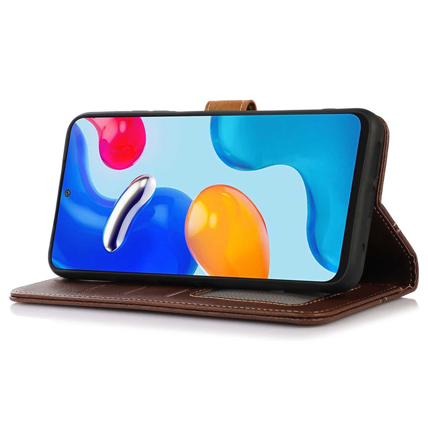 For Nokia G22 Anti-Scratch Phone Wallet Case Calf Texture Stand Leather Cell Phone Cover