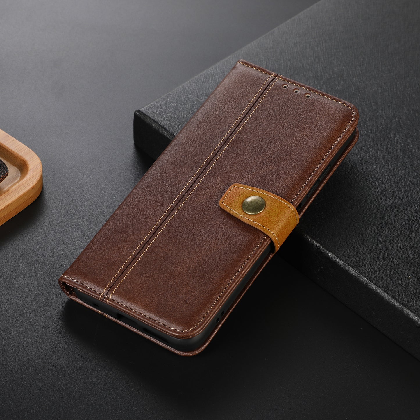 For Nokia G22 Anti-Scratch Phone Wallet Case Calf Texture Stand Leather Cell Phone Cover