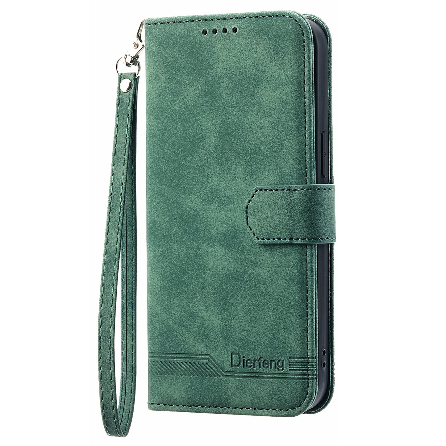 DIERFENG DF-03 For Sony Xperia 1 V Shockproof Case Lines Imprinted Phone Case Leather Flip Cover with Stand