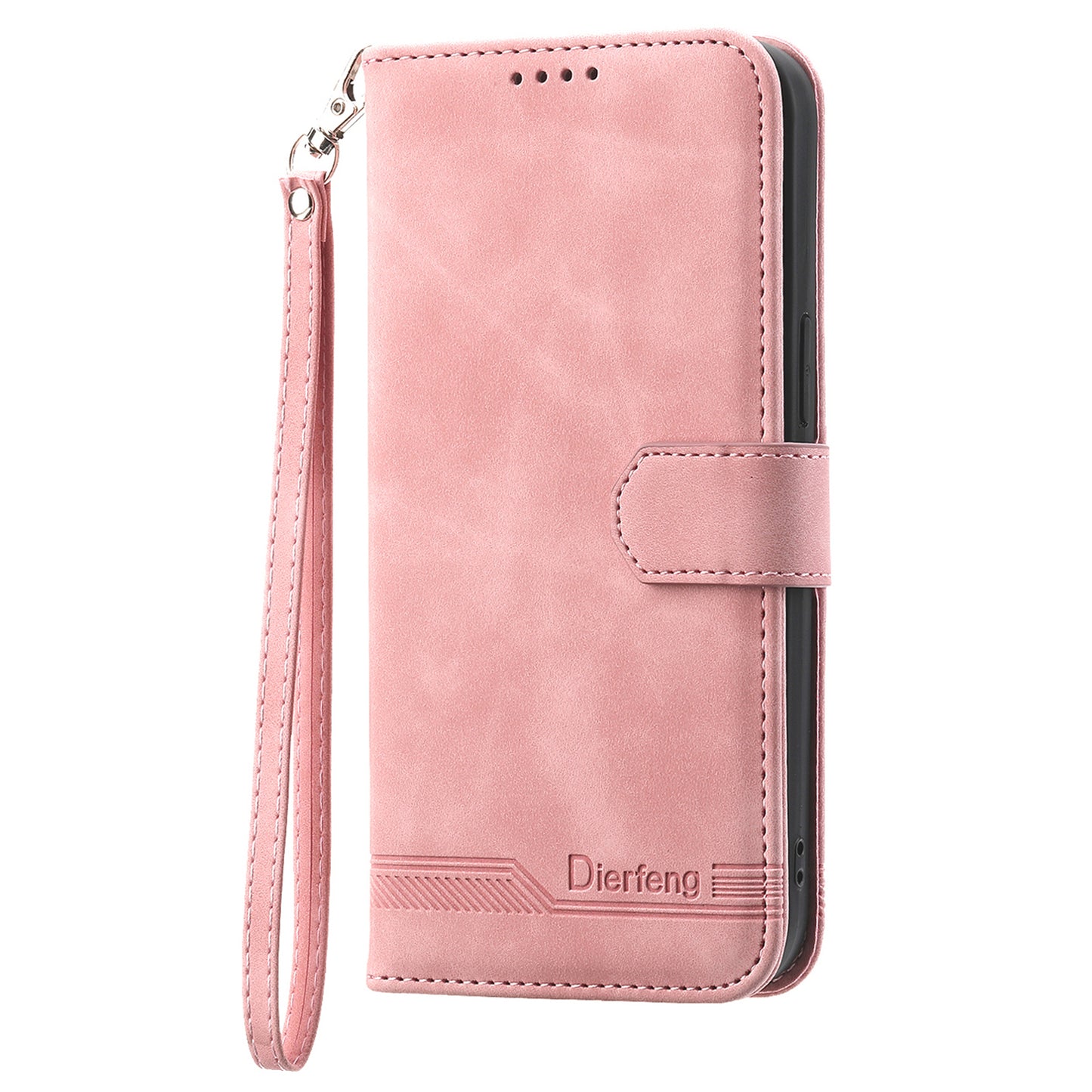 DIERFENG DF-03 For Sony Xperia 1 V Shockproof Case Lines Imprinted Phone Case Leather Flip Cover with Stand