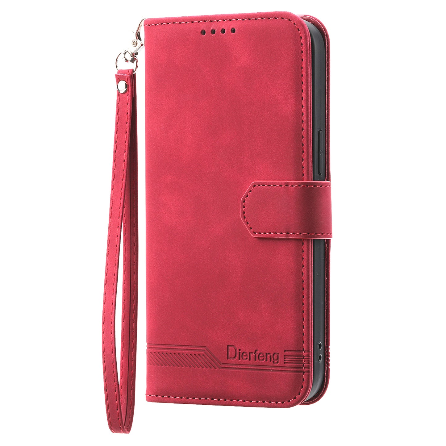 DIERFENG DF-03 For Sony Xperia 1 V Shockproof Case Lines Imprinted Phone Case Leather Flip Cover with Stand