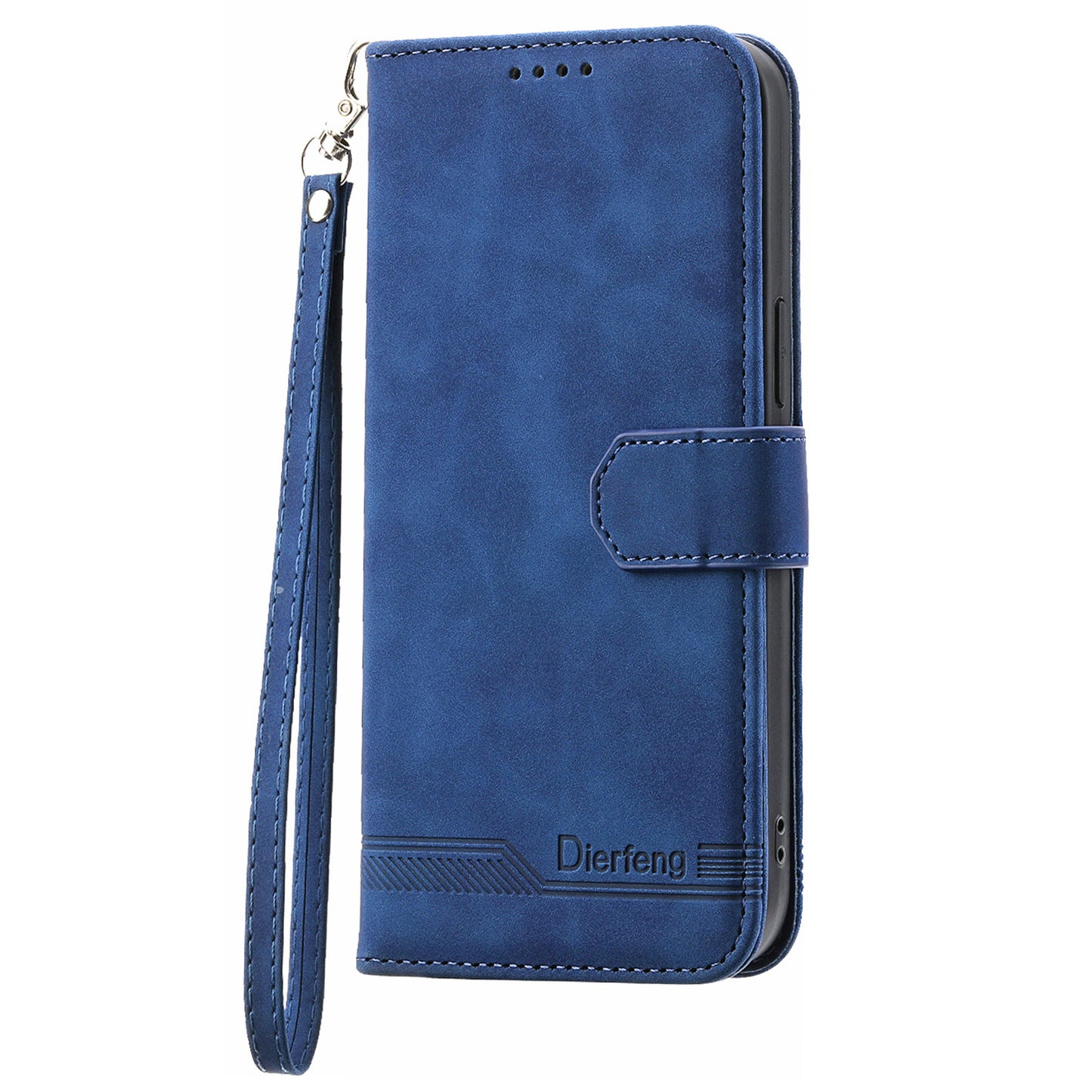 DIERFENG DF-03 For Sony Xperia 1 V Shockproof Case Lines Imprinted Phone Case Leather Flip Cover with Stand