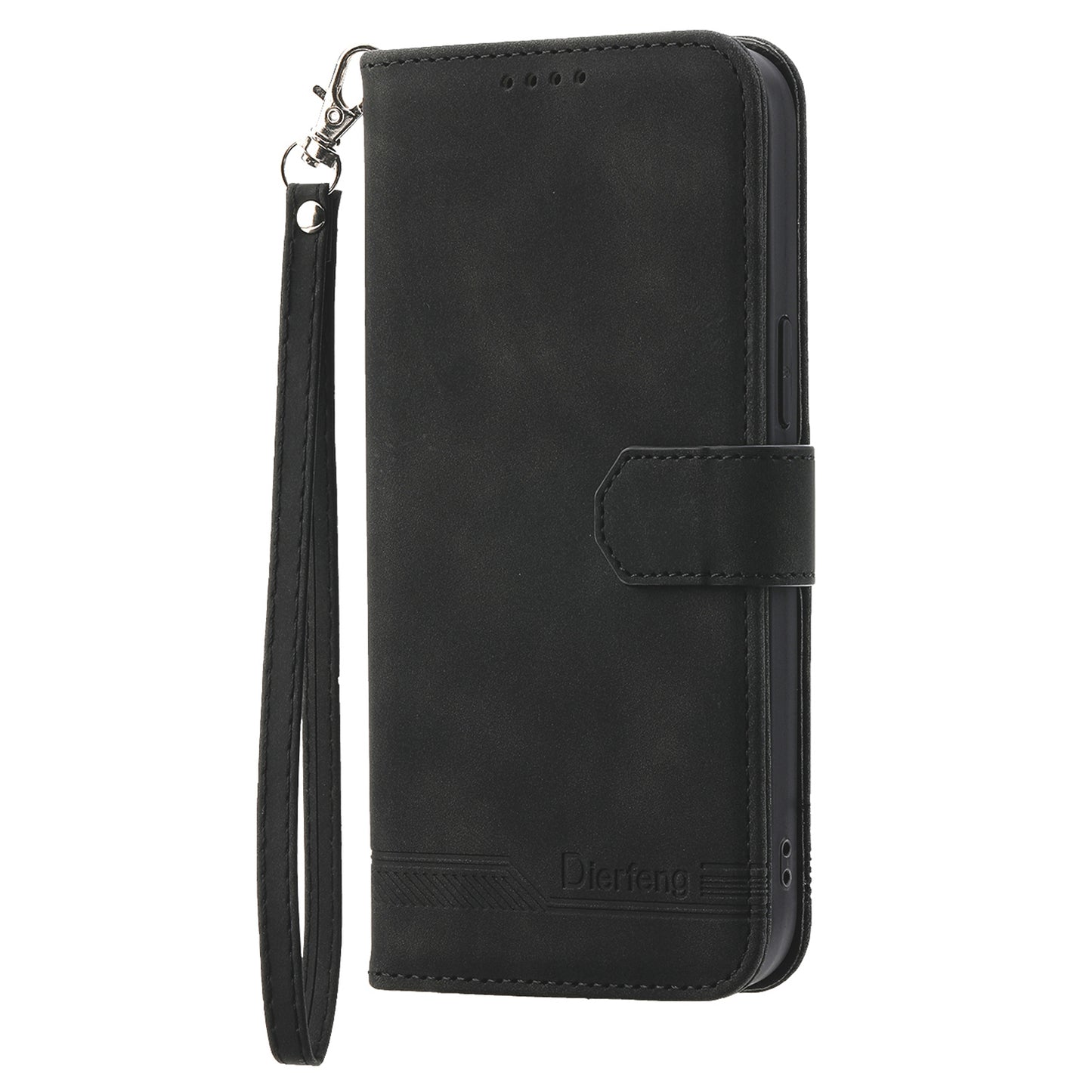 DIERFENG DF-03 For Sony Xperia 1 V Shockproof Case Lines Imprinted Phone Case Leather Flip Cover with Stand