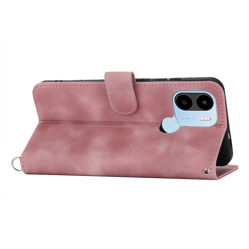 For Xiaomi Poco C50 4G / Redmi A1+ 4G / A2+ 4G Shockproof Wallet Phone Case Flower Imprinted Leather Cover