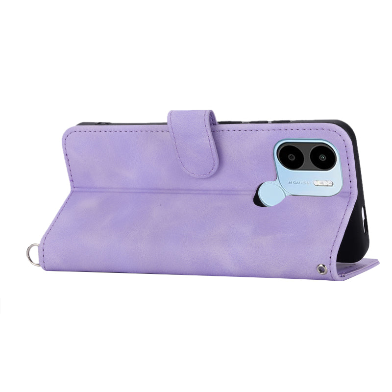 For Xiaomi Poco C50 4G / Redmi A1+ 4G / A2+ 4G Shockproof Wallet Phone Case Flower Imprinted Leather Cover