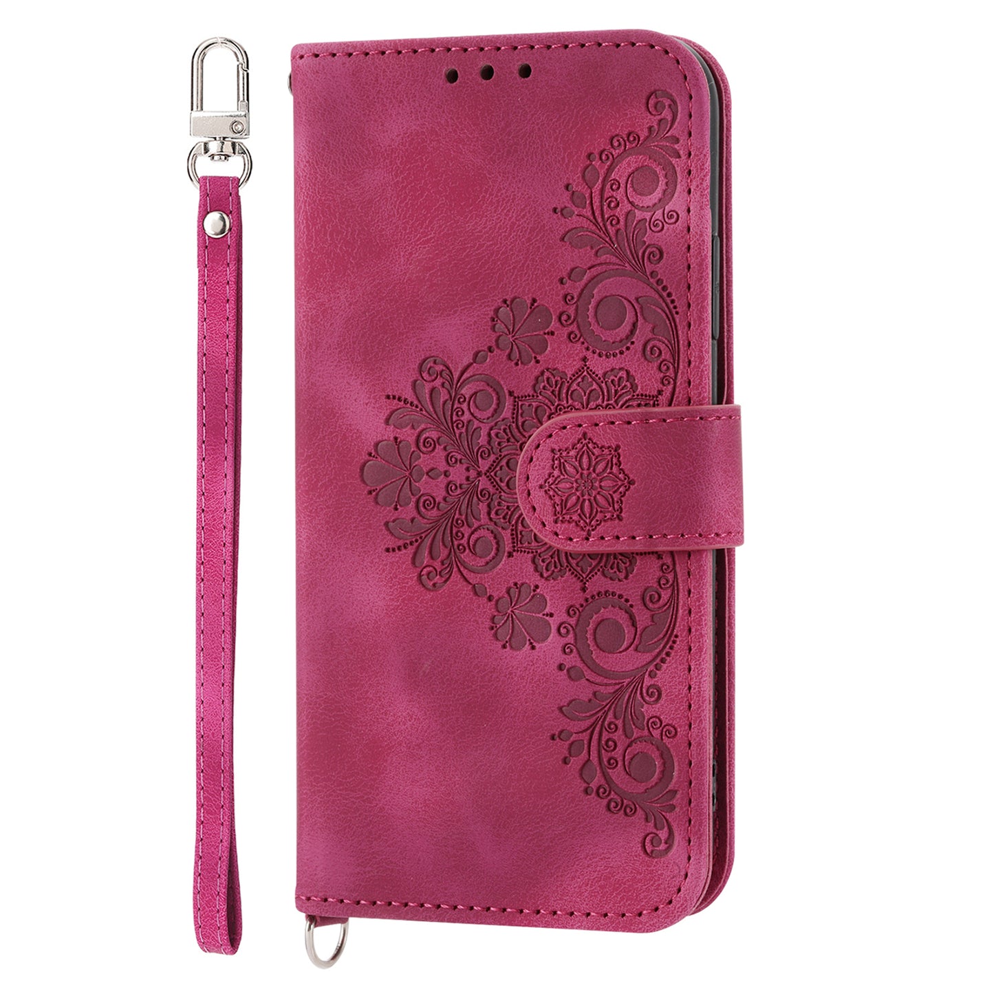 For Xiaomi Poco C50 4G / Redmi A1+ 4G / A2+ 4G Shockproof Wallet Phone Case Flower Imprinted Leather Cover