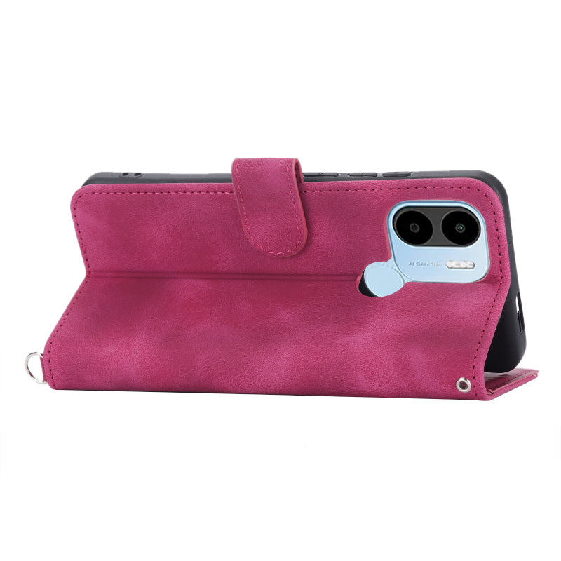 For Xiaomi Poco C50 4G / Redmi A1+ 4G / A2+ 4G Shockproof Wallet Phone Case Flower Imprinted Leather Cover