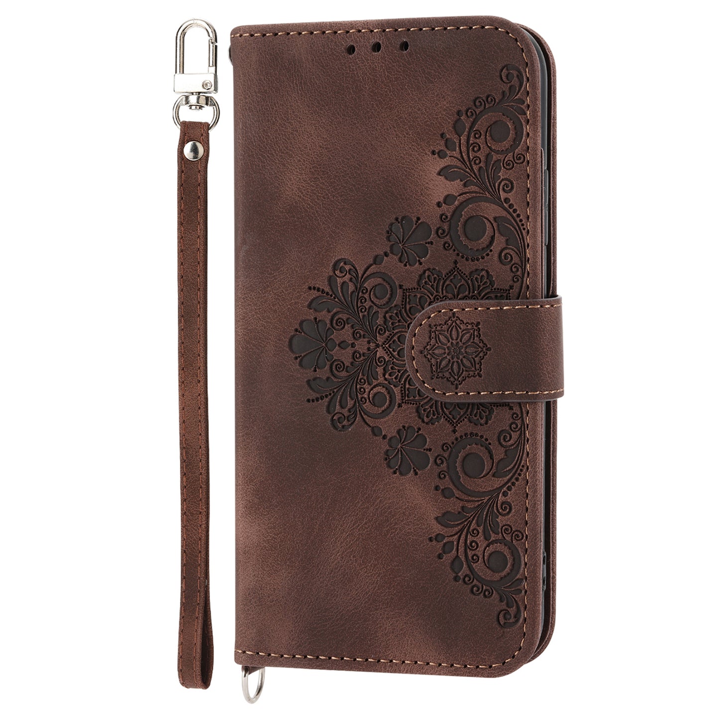 For Xiaomi Poco C50 4G / Redmi A1+ 4G / A2+ 4G Shockproof Wallet Phone Case Flower Imprinted Leather Cover