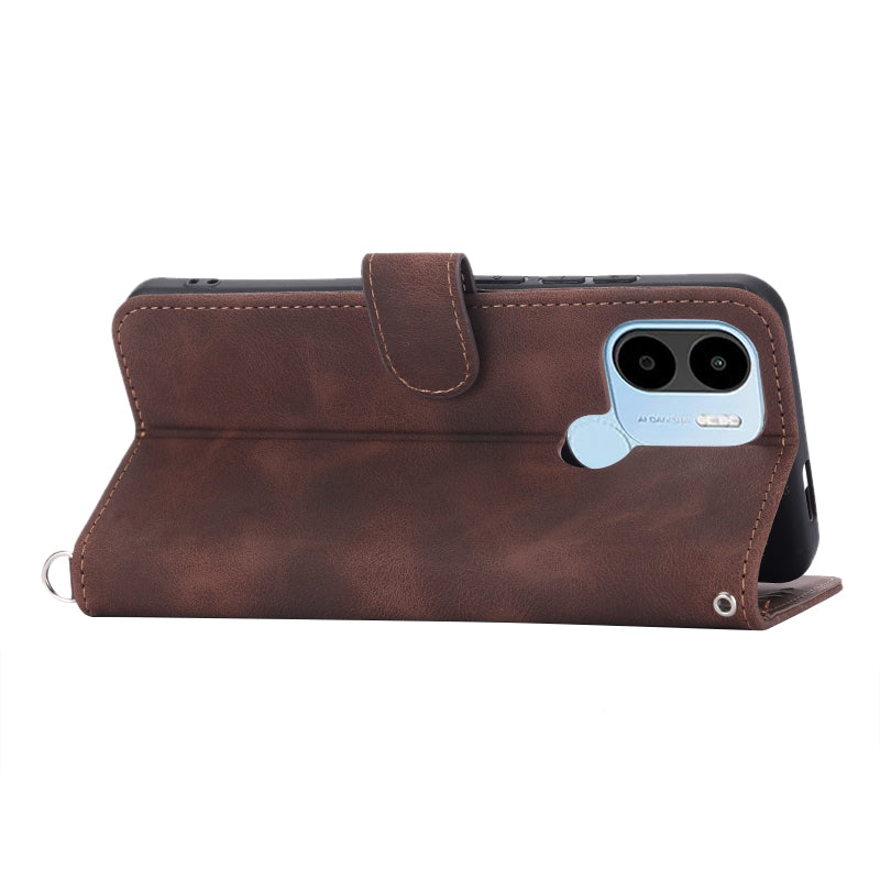 For Xiaomi Poco C50 4G / Redmi A1+ 4G / A2+ 4G Shockproof Wallet Phone Case Flower Imprinted Leather Cover