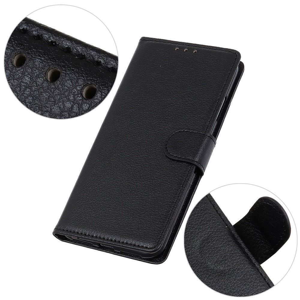 Wallet Stand Phone Case for Nokia C32 , PU Leather+TPU Litchi Texture Phone Cover