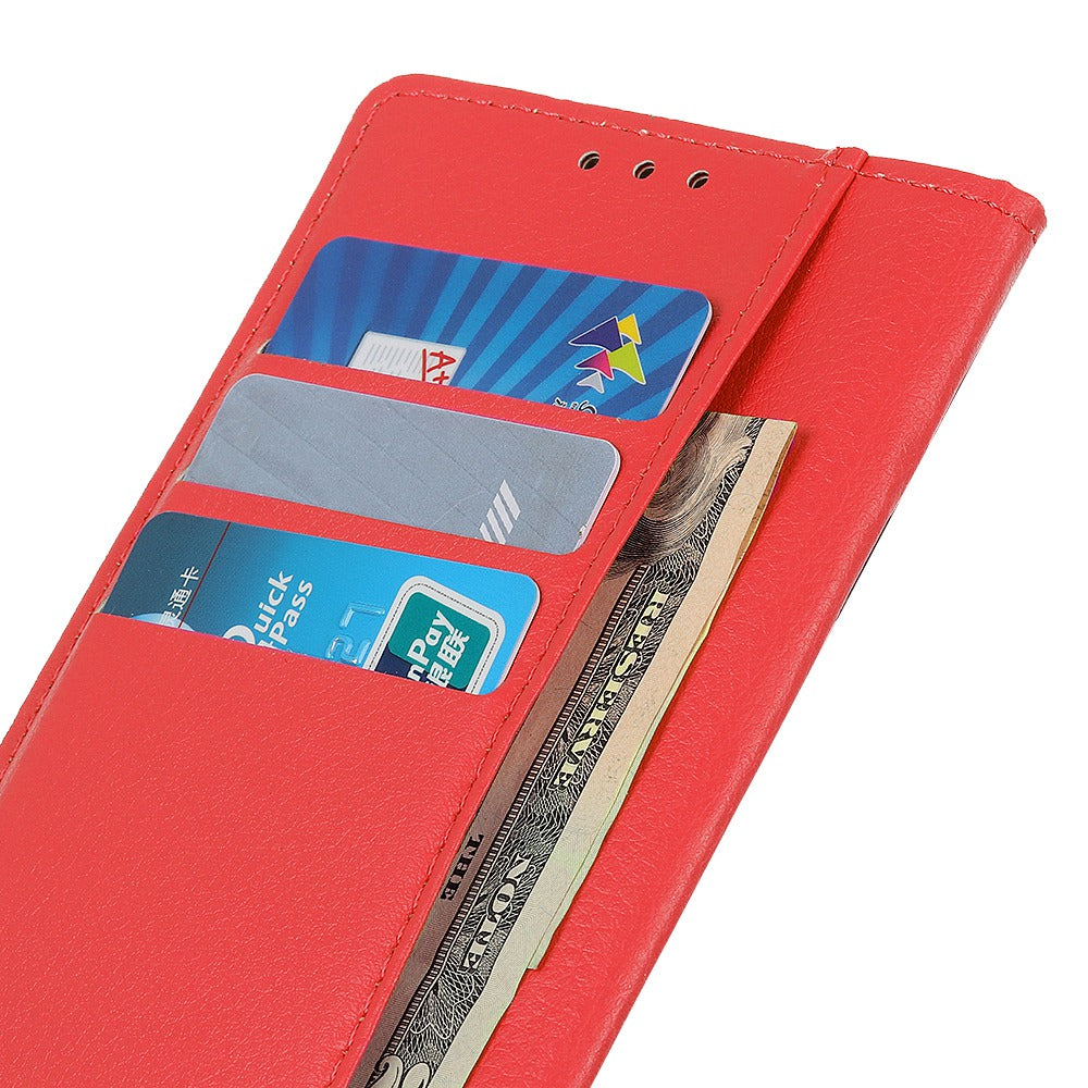 Wallet Stand Phone Case for Nokia C32 , PU Leather+TPU Litchi Texture Phone Cover