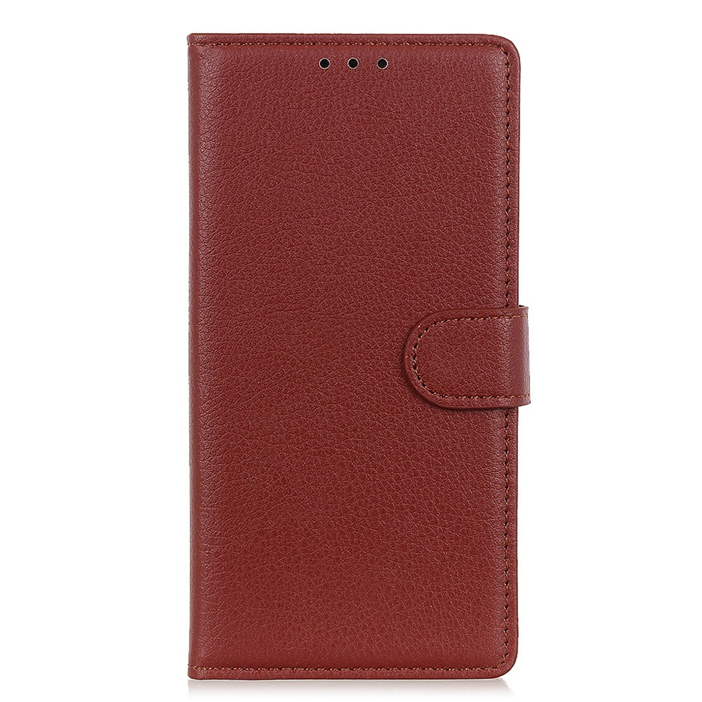 Wallet Stand Phone Case for Nokia C32 , PU Leather+TPU Litchi Texture Phone Cover