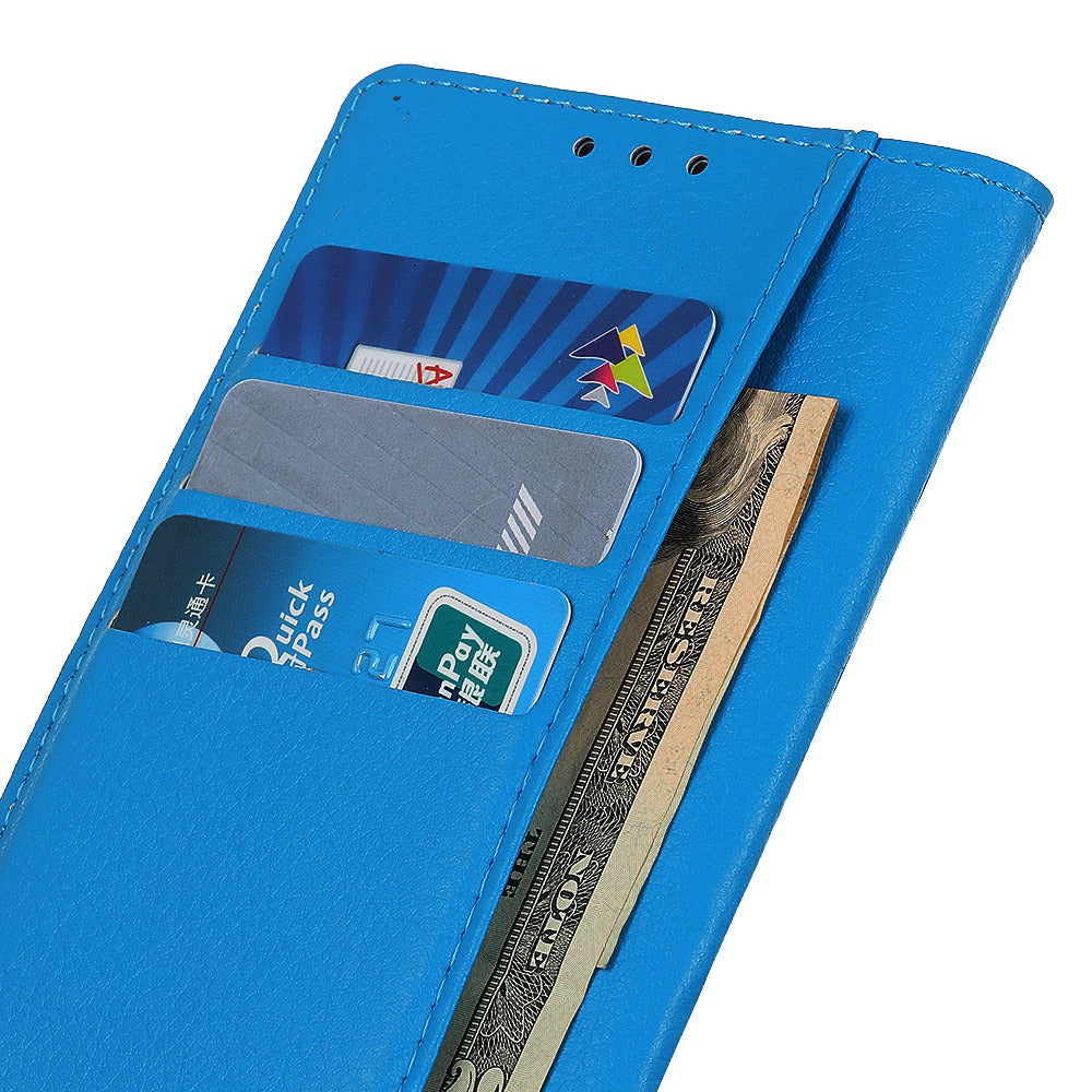 Wallet Stand Phone Case for Nokia C32 , PU Leather+TPU Litchi Texture Phone Cover