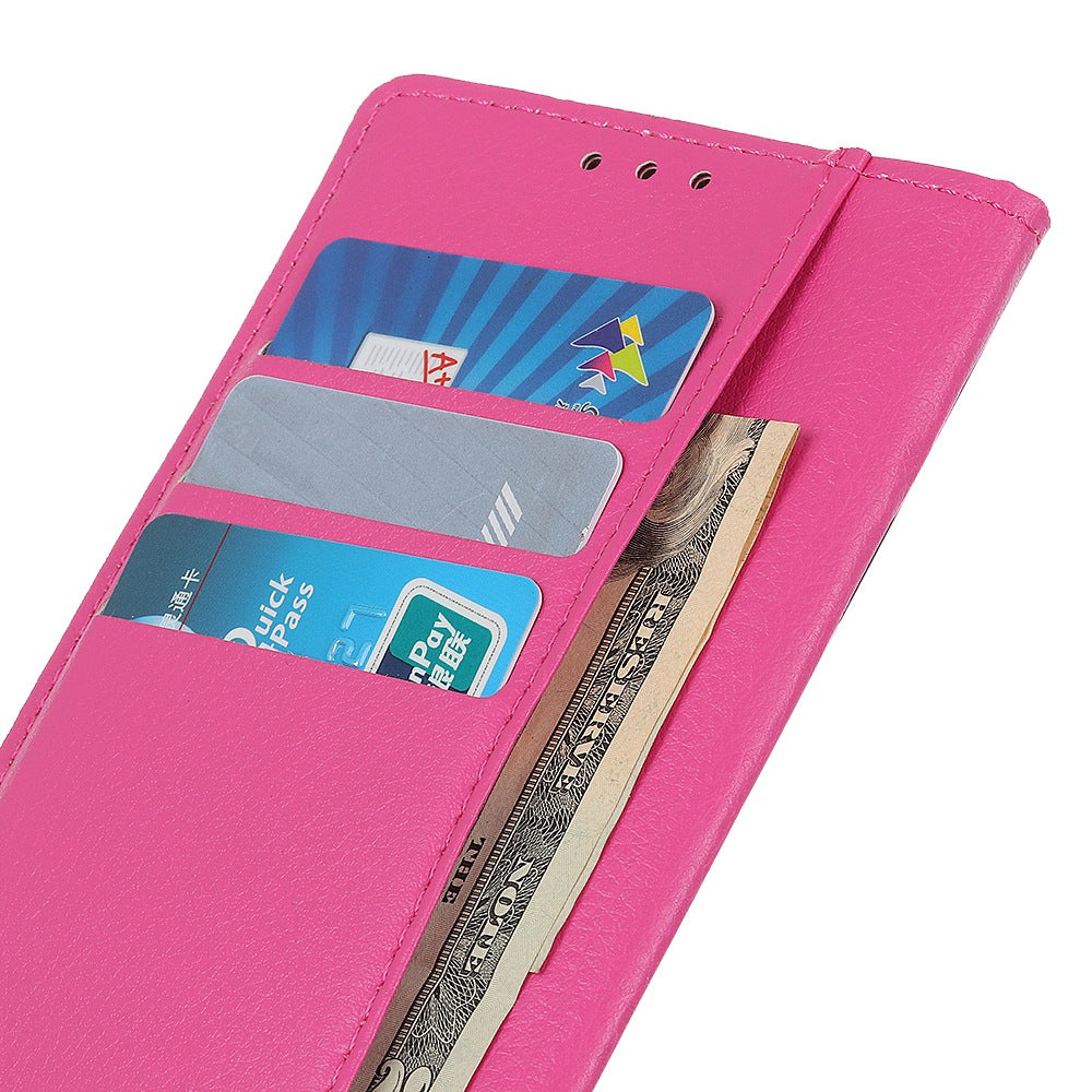 Wallet Stand Phone Case for Nokia C32 , PU Leather+TPU Litchi Texture Phone Cover