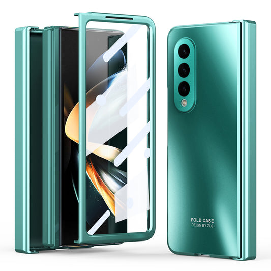 For Samsung Galaxy Z Fold4 5G Hard PC Phone Case Anti-Drop Protective Phone Shell Cover with Screen Film