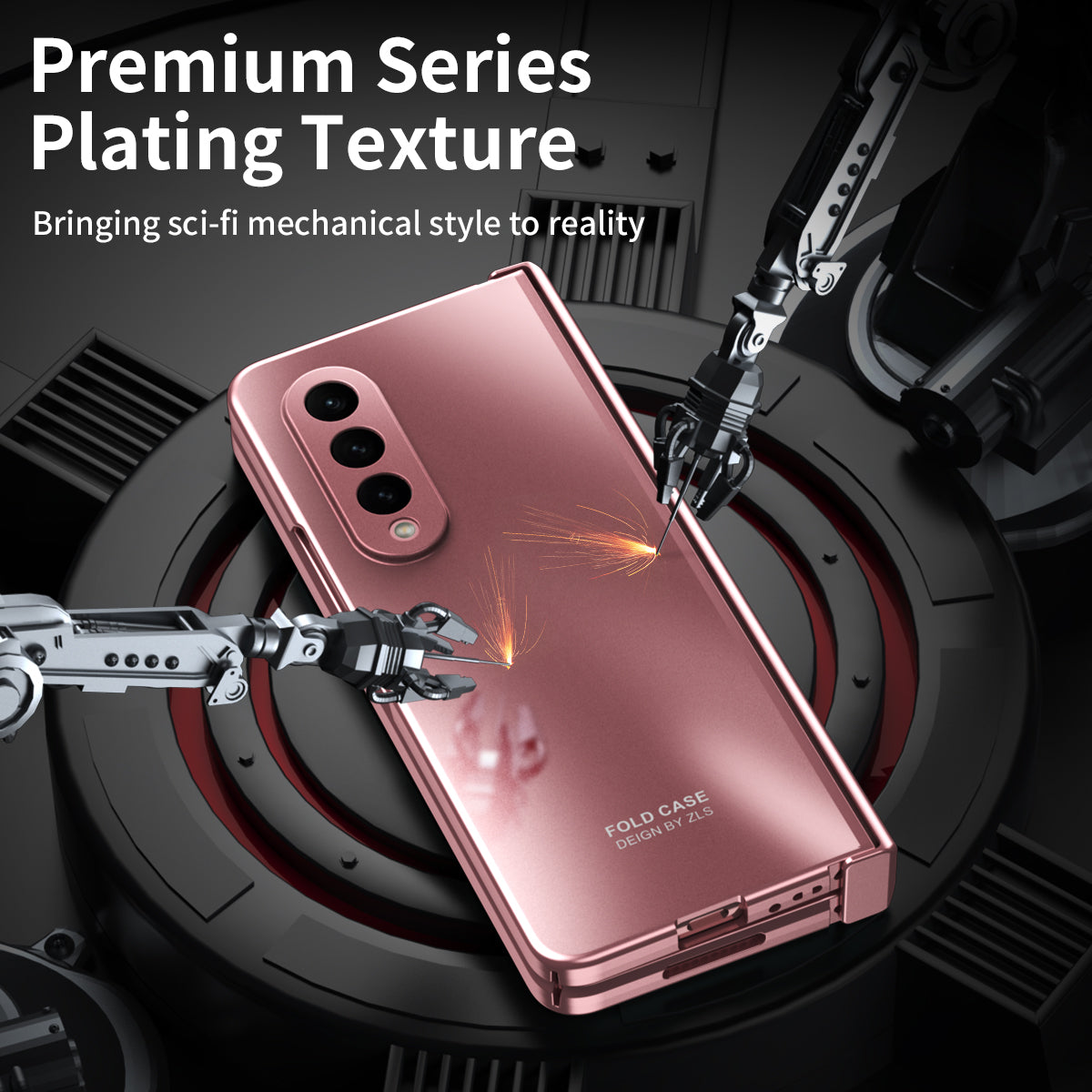 For Samsung Galaxy Z Fold4 5G Hard PC Phone Case Anti-Drop Protective Phone Shell Cover with Screen Film